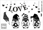 Schablone-Stencil A3 471-5471 - Love Wichtel